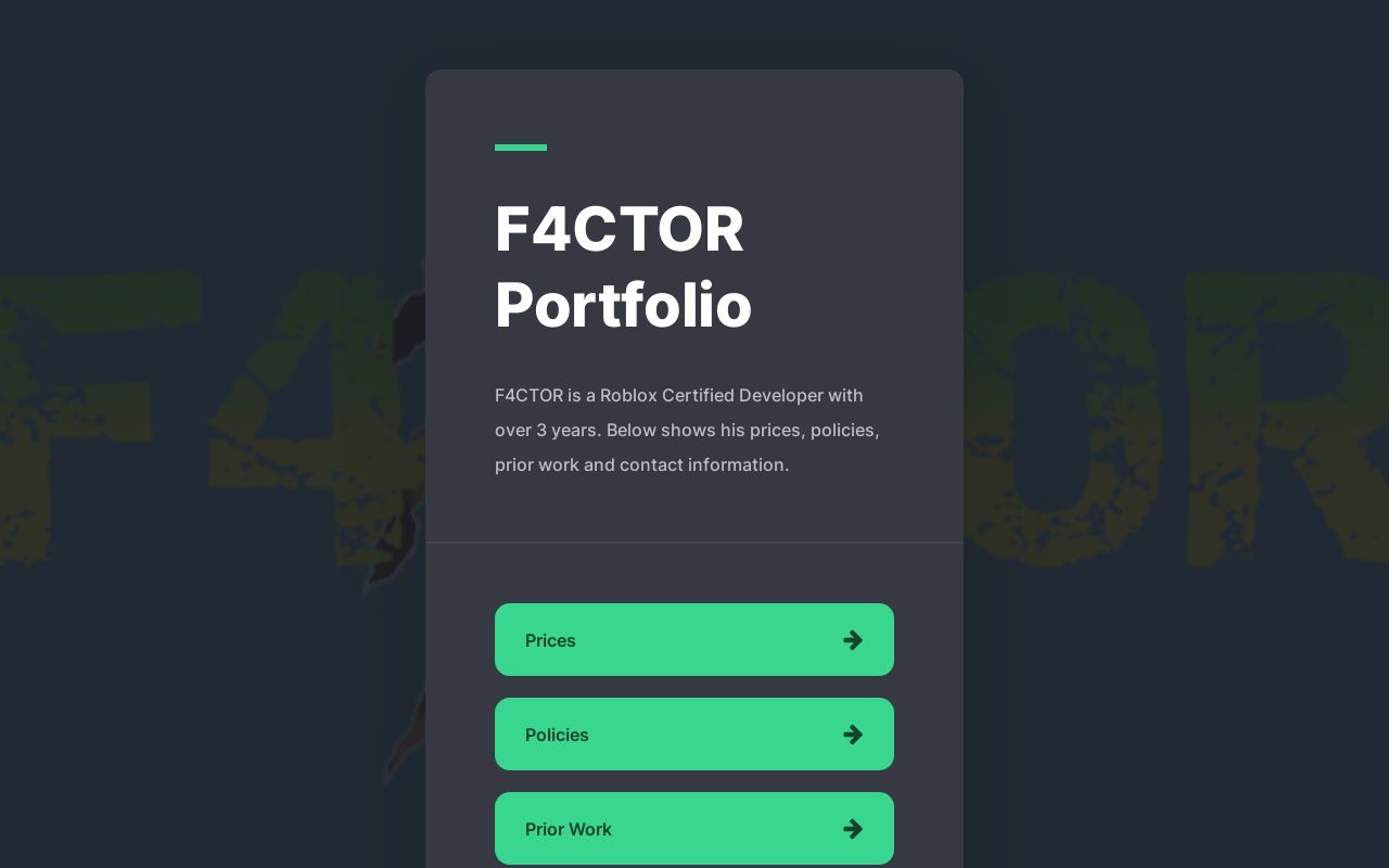 Carrd profile picture for @f4ctor